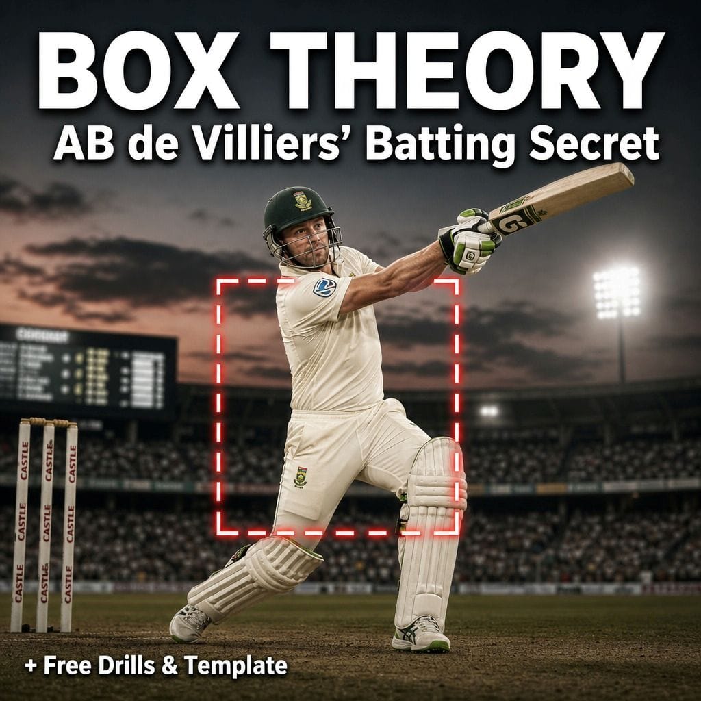 AB de Villiers box theory thumbnail – dashed red box around still head