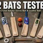 alt="12 cricket bats tested on concrete pitch with tennis ball and leather ball — best cricket bat buying guide 2026"